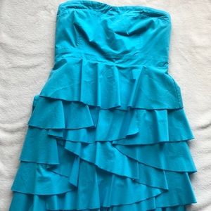 NY and Company tiered dress Cyan Blue size US8